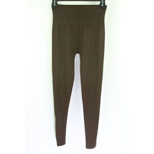 Streetwear Society Ribbed Leggings Brown Ankle Length Womens Small